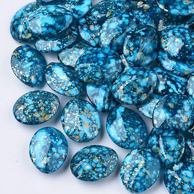 Spray Painted Acrylic Beads MACR-Q169-29-1