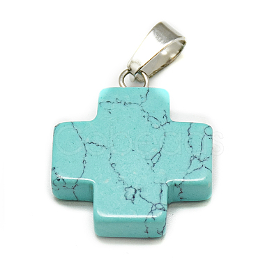 Natural & Synthetic Mixed Stone Pendants G-S293-15-B-1