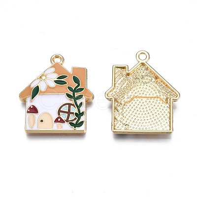 Rack Plating Alloy Enamel Pendants ENAM-N055-065-1