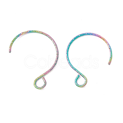 Rainbow Color Ion Plating(IP) 316 Surgical Stainless Steel Earring Hooks STAS-D183-03M-02-1