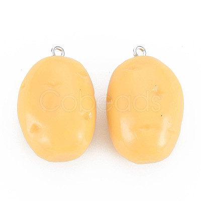 Opaque Resin Pendants RESI-S356-080-1