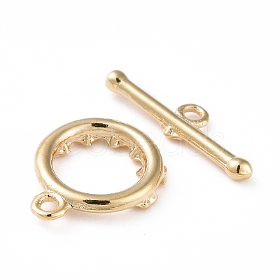 Eco-friendly Brass Toggle Clasps KK-D082-11G-1