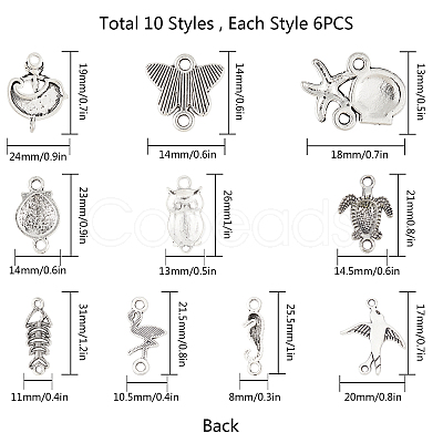 SUNNYCLUE Tibetan Style Links connectors TIBE-SC0001-10AS-1