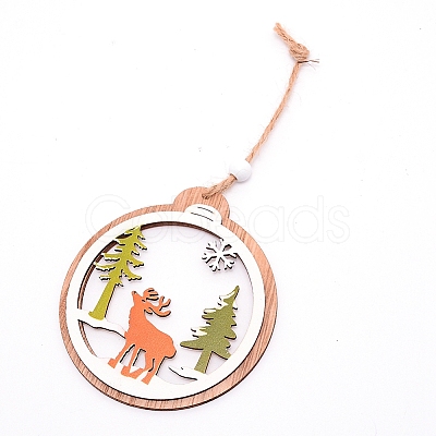 Wooden Ornaments WOOD-WH0107-64-1