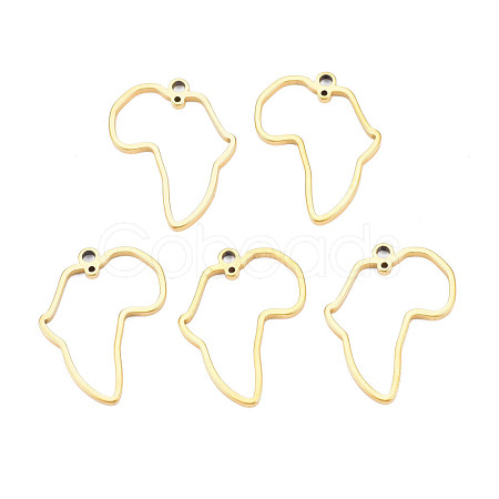 Ion Plating(IP) Africa Map 201 Stainless Steel Connector Charms STAS-T063-168G-1