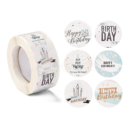 Birthday Themed Pattern Self-Adhesive Stickers DIY-E023-08I-1