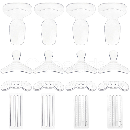 AHADEMAKER 6 Pairs Silicone Heel Grips AJEW-GA0005-26-1