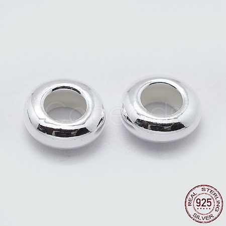 925 Sterling Silver Spacer Beads STER-L063-10A-S-1