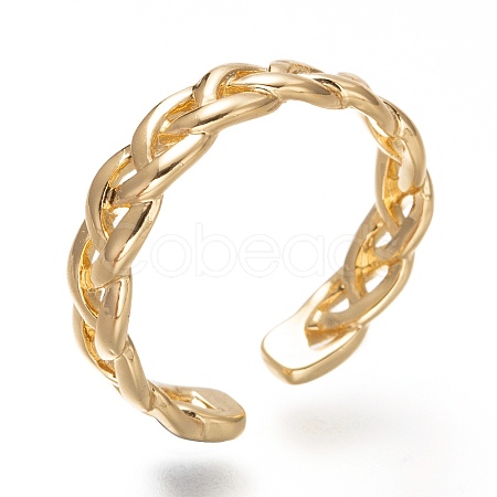 Brass Cuff Rings X-RJEW-P018-15G-1
