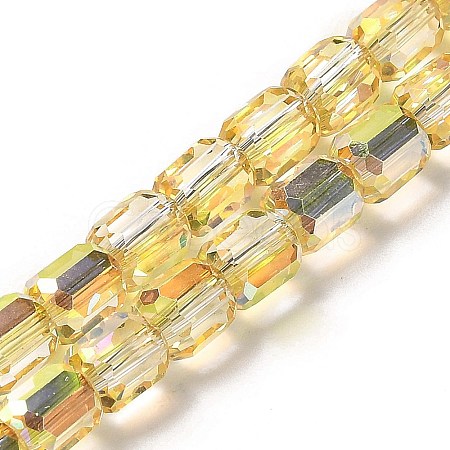 Electroplate Glass Beads Strands EGLA-D030-19G-1