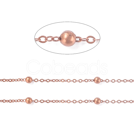 Brass Flat Oval Cable Chains CHC018Y-R-1