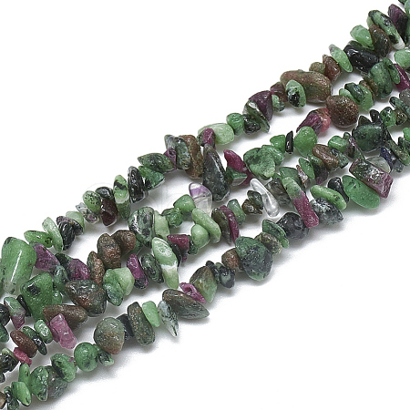 Natural Ruby in Zoisite Beads Strands X-G-S315-14-1