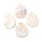 Natural Freshwater Shell Pendants, Oval Charms, 50x39.5x2mm, Hole: 1.8mm