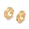 Ion Plating(IP) Lightning sand 304 Stainless Steel Clip-on Earrings ,Round, Golden, 12.5x4mm