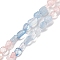 Natural Aquamarine & Rose Quartz Beads Strands, Nuggets, Tumbled Stone, 5~14x4~10x4~8mm, Hole: 0.8~1mm, about 45~59pcs/strand, 15.75~16.34 inch(40~41.5cm)