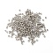 Brass Crimp Beads, Rondelle, Platinum, 1x2mm, Hole: 1mm