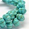 Dyed Synthetic Turquoise Bead Strands, Pumpkin, Turquoise, 18x13mm, Hole: 1mm, about 216ps/1000g