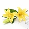 Imitation Leather Artificial Lily, for Wedding Aisle Centerpieces Table Confetti Party Favors Home Decoration, Yellow, 410mm