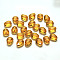 K9 Glass, Imitation Austrian Crystal Beads, Grade AAA, Faceted, teardrop, Orange, 8x6x3.5mm, Hole: 0.7~0.9mm