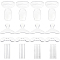 AHADEMAKER 6 Pairs Silicone Heel Grips, with 4 Sheets Silicone Invisible Heel Grip Strips, Heelpiece Adhesive Cushion Pads, Anti-wear Heel Stickers for Feet, Mixed Shape, Clear