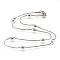 Non-Tarnish 304 Stainless Steel Snake Chain Necklaces, with Lobster Claw Clasps, Oval, Stainless Steel Color, 16.7 inch(42.5cm), 1.2mm