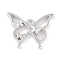 Rack Plating Alloy Enamel Pendants, Cadmium Free & Nickel Free & Lead Free, Butterfly Charm, Platinum, 17x21x3mm, Hole: 1.8mm