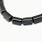 Non-magnetic Synthetic Hematite Beads Strands, Grade A, Nickel Free & Lead Free, Faceted, Column, Black, 6x4mm, Hole: 0.5mm