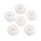 Natural White Jade European Beads, Large Hole Rondelle Beads, 14x4~4.2mm, Hole: 6~6.2mm