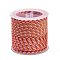 11M Polyester Braided Cord with Cotton Core, Tomato, 2.5mm, about 10.0465 Yards(11m)/Roll