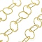 304 Stainless Steel Link Chains, Round, Soldered, Cadmium Free & Lead Free, with Spool, Real 24K Gold Plated, 16x1.2mm