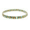 Bohemian Style Rainbow Tila Glass Bead Woven Stripe Bracelet for Women