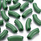 Opaque Acrylic Beads, Curved Tube, Dark Green, 36x13.5x11.5mm, Hole: 4mm, about 148pcs/500g