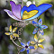 Metal Wind Chime, for Garden Outdoor Hanging Decoration, Butterfly, 350mm