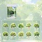 10Pcs 10 Styles PET Sticker, Self-adhesion, for Suitcase, Skateboard, Refrigerator, Helmet, Mobile Phone Shell, Tree Theme, Lime, Packing: 165x106mm, 10pcs/set