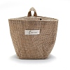 Foldable Cotton Linen Storage Basket HJEW-O003-02E-1