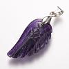 Natural Amethyst Pendants G-E339-02E-5