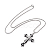 201 Stainless Steel Necklaces NJEW-C034-41A-EB-4