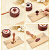 Brass Wax Seal Stamps with Rosewood Handle AJEW-WH0412-0047-3