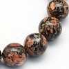 Natural Leopard Skin Jasper Round Beads Strands X-G-S182-6mm-1