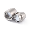 Tarnish Resistant Ion Plating(IP) 304 Stainless Steel Magnetic Clasps with Glue-in Ends STAS-F276-01P-2