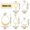 BENECREAT 20Pcs 5 Style Brass Pendants KK-BC0009-93-2