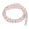 Transparent Electroplate Glass Beads Strands GLAA-Q099-J01-03-2