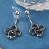 Snake 316 Surgical Stainless Steel Belly Button Rings EJEW-G416-18A-AS-3