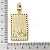 Brass Micro Pave Cubic Zirconia Pendants with Enamel KK-H458-04G-02-3