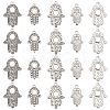 DICOSMETIC 20Pcs 5 Style 304 Stainless Steel Pendants Cabochon Settings STAS-DC0004-74-1