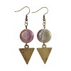 Natural Indian Agate Dangle Earrings EJEW-JE02973-01-1