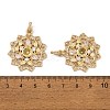 Brass Micro Pave Cubic Zirconia Pendants KK-E108-30G-2