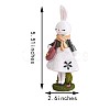 Resin Standing Rabbit Statue Bunny Sculpture Tabletop Rabbit Figurine for Lawn Garden Table Home Decoration ( White ) JX082A-2