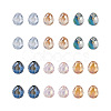 Crafans 360Pcs 6 Colors Electroplate Transparent Glass Beads Strands EGLA-CF0001-01-2