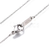 304 Stainless Steel Heart Pendant Necklaces NJEW-I240-25-4